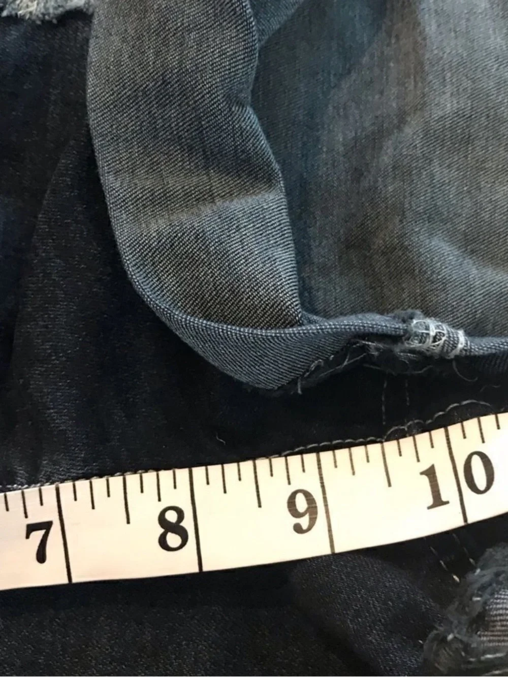 NOBO Dark Wash Distressed Button-Front Jean Shorts
